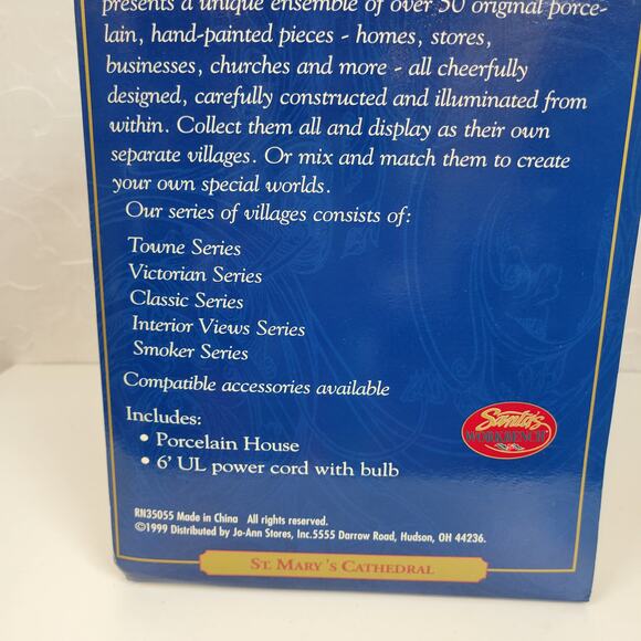 Santa's Workbench Classic Porcelain Lighted House St Mary's Cathedral 479-3998 - Picture 15 of 16